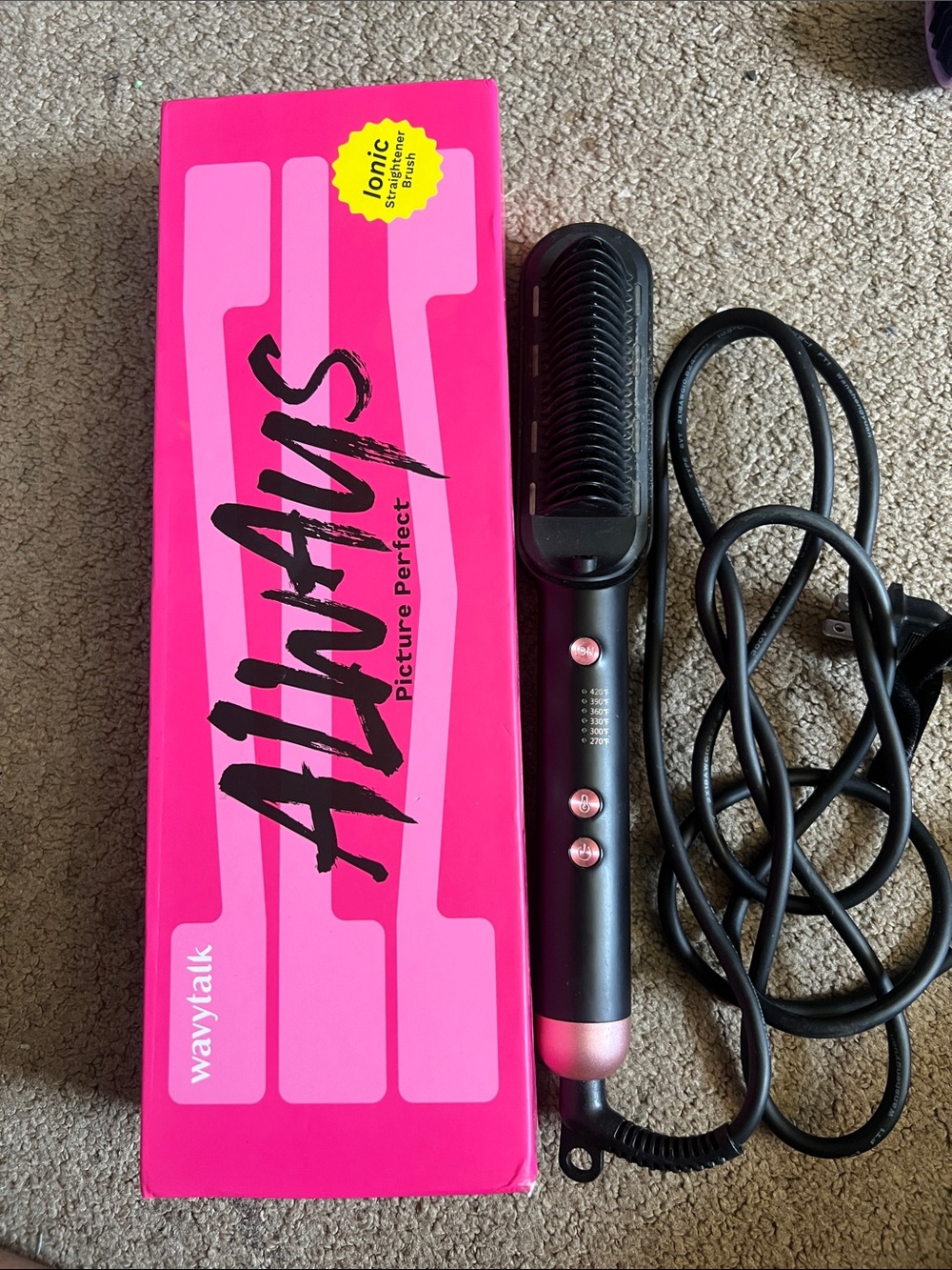 Wavytalk Always Pink Ionic Hair Straightening Brush